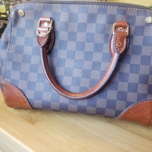 Louis Vuitton Paris Damier Ebene Handbag Satchel Purse